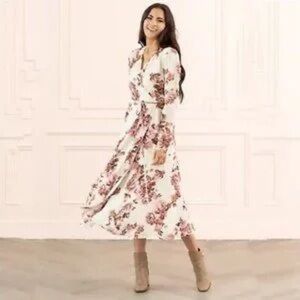 RACHEL PARCELL | floral wrap dress | size xl